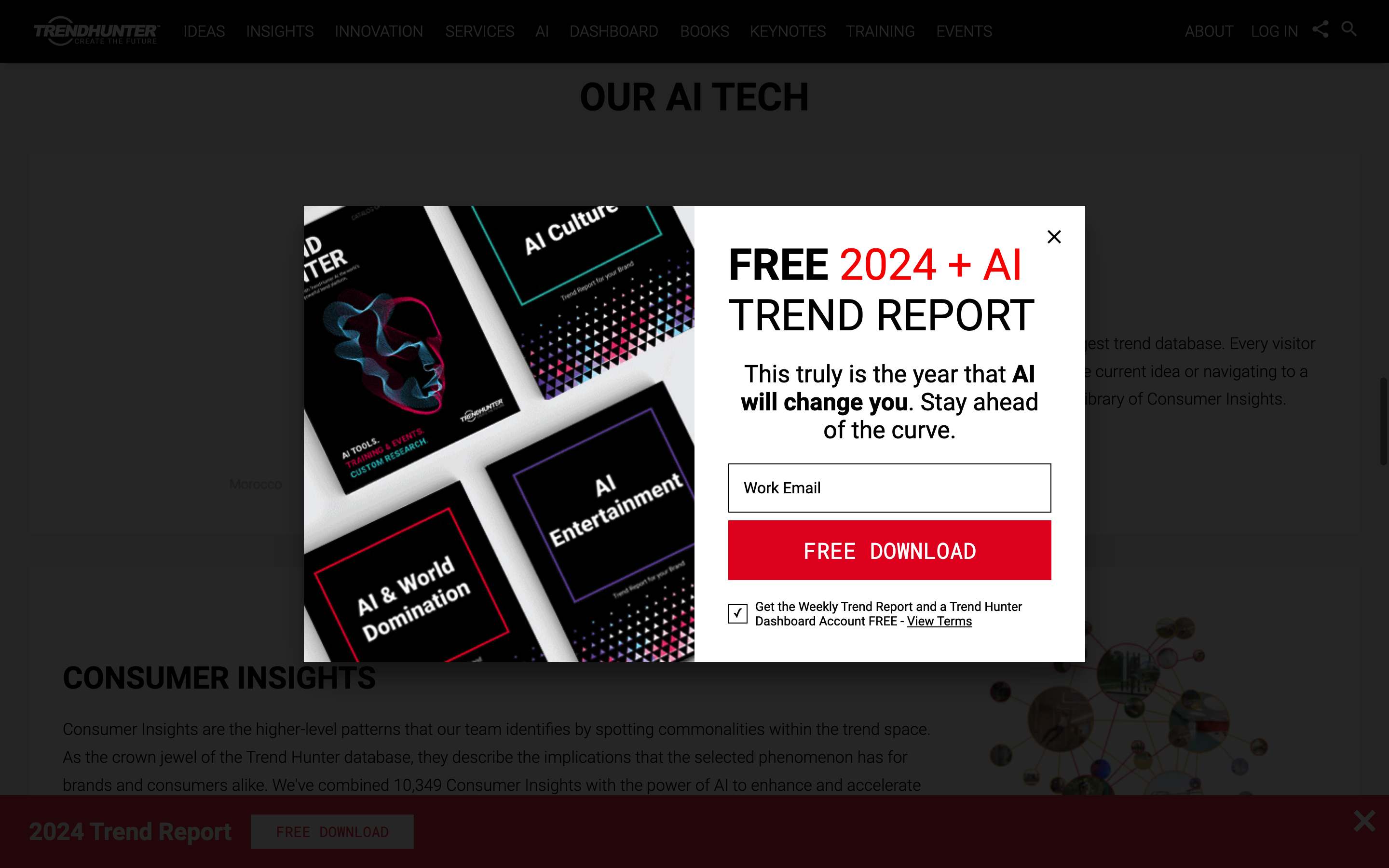Screenshot of Trend Hunter
