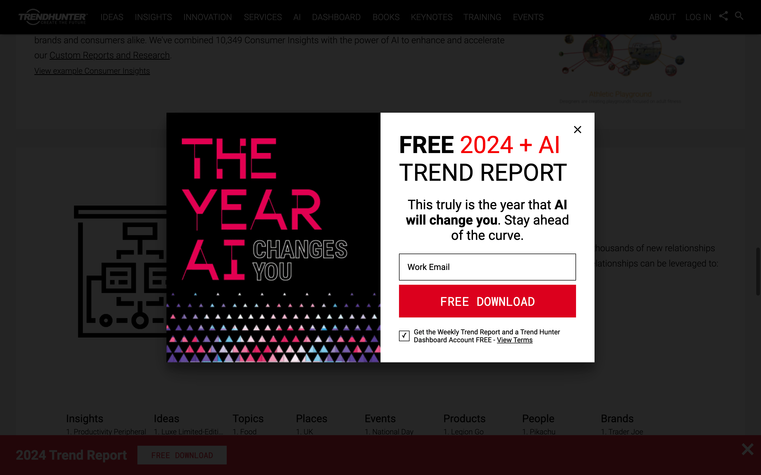 Screenshot of Trend Hunter
