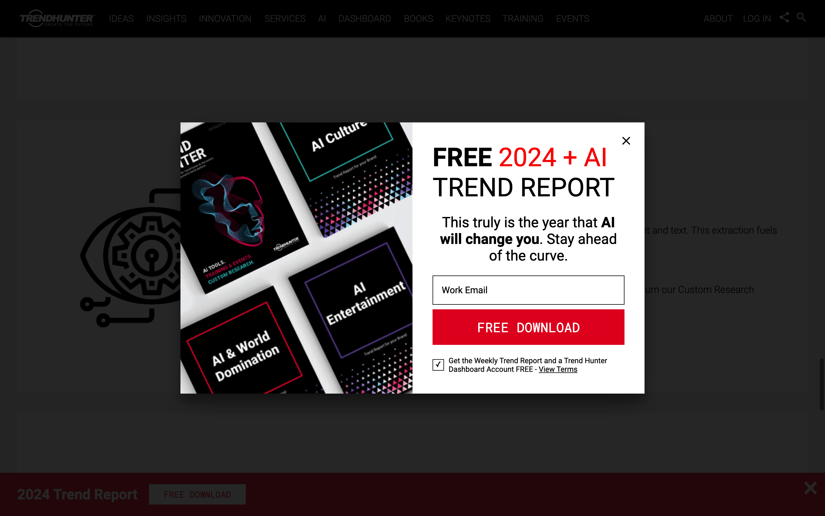 Screenshot of Trend Hunter