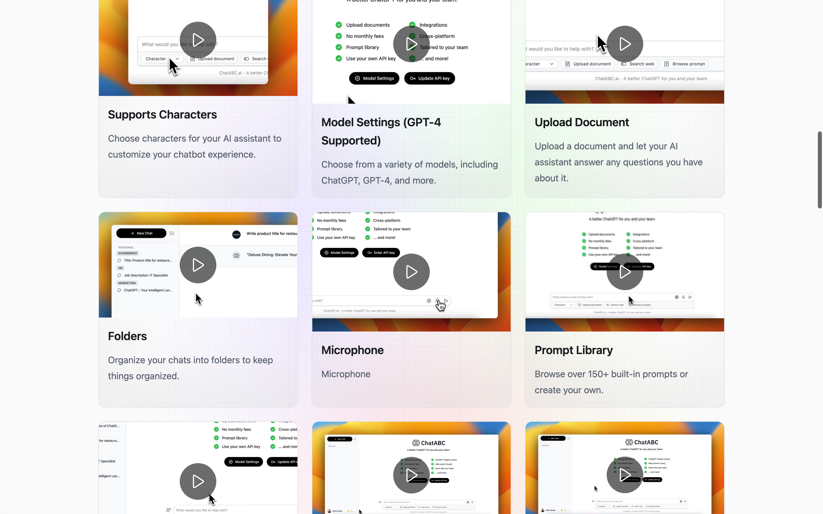 Screenshot of ChatABC